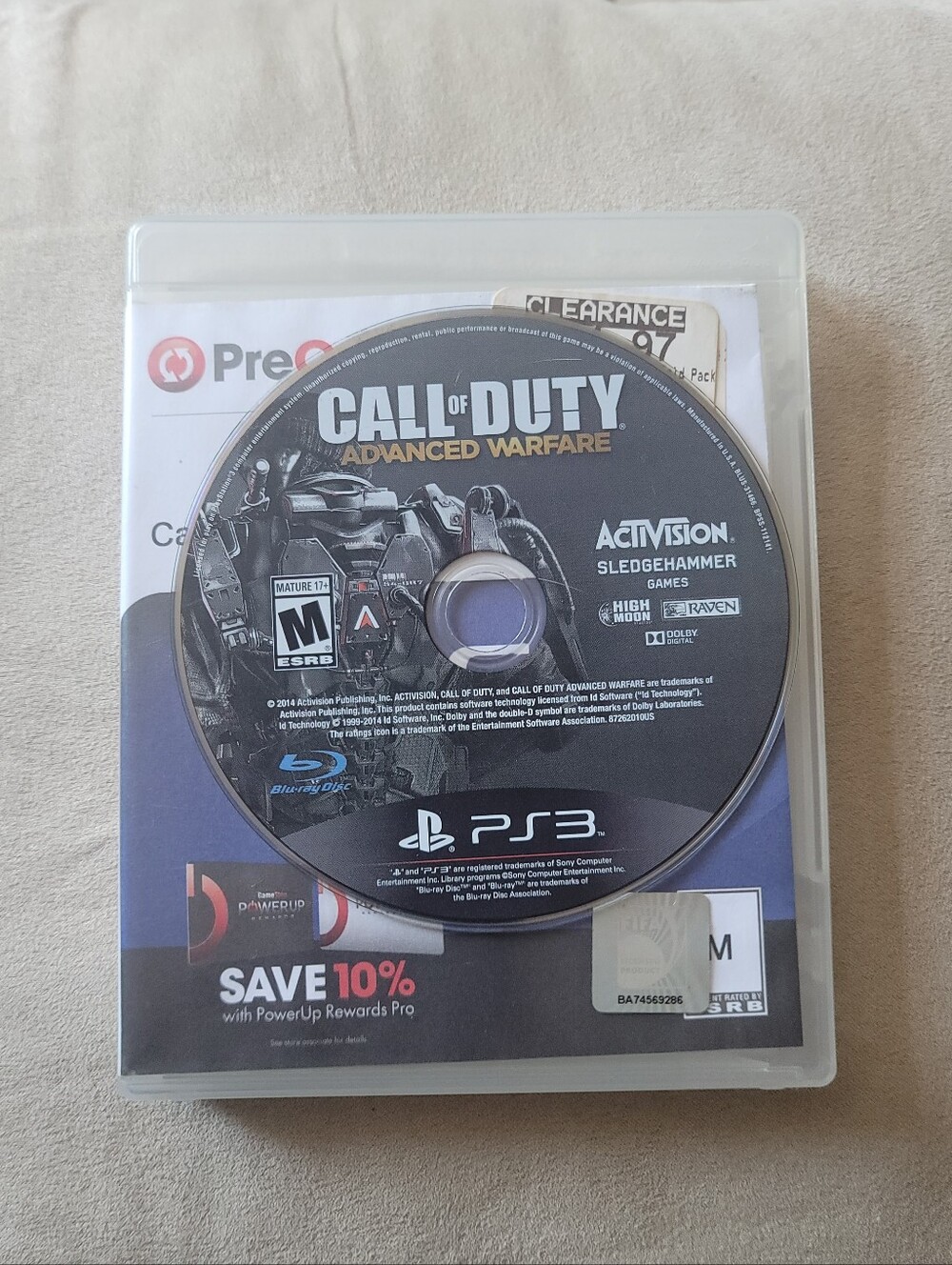 PS3 Call of Duty: Advanced Warfare Game